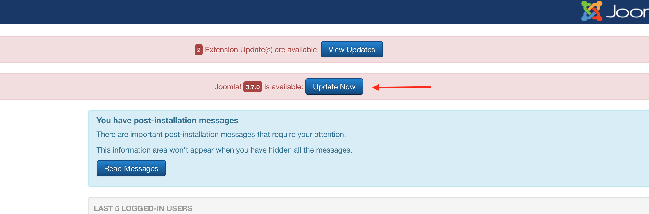 How to update to Joomla 3.7