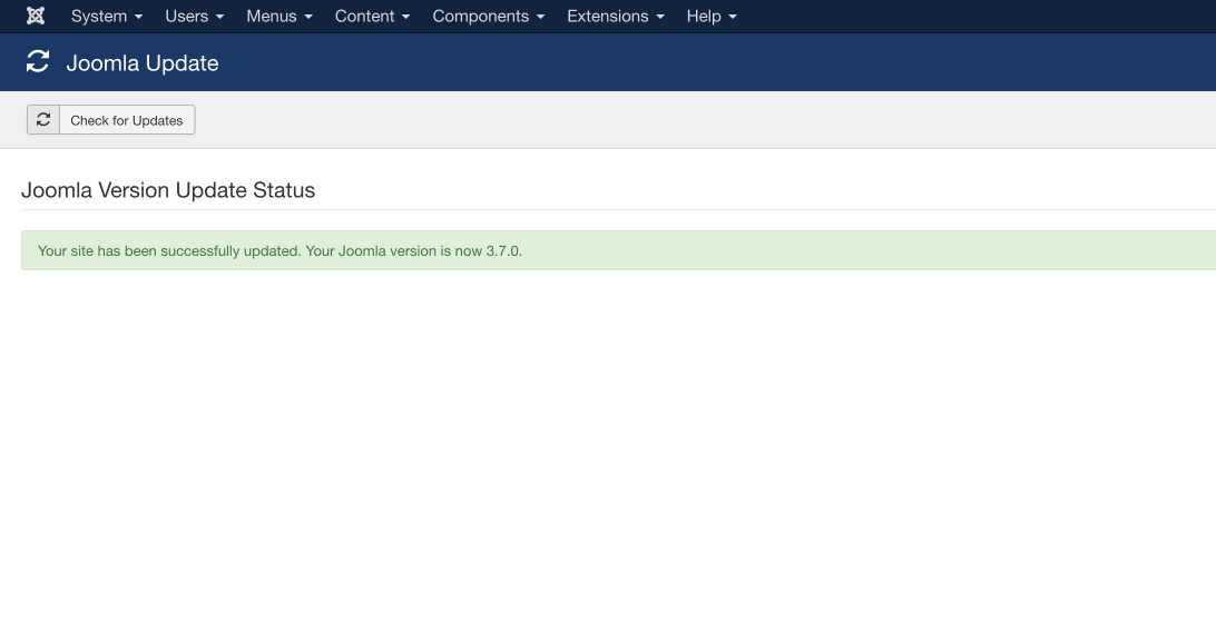 How to update to Joomla 3.7